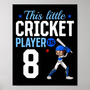 Cricketspelare på 8-årsdag poster