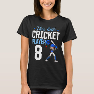 Cricketspelare på 8-årsdag t shirt