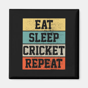 Cricketspelare Retro Vintage Roligt Present Magnet