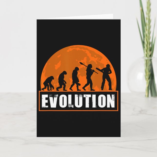 Cricketspelare Rolig Cricket Mänsklig Evolution  Kort (Framsida)