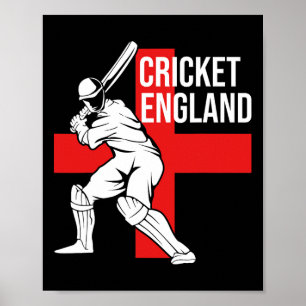 Cricketspelare Storbritannien England Cricket för Poster