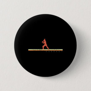 Cricketspelare Tränarepresent Sport Retro Knapp
