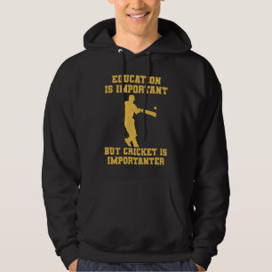 Cricketspelare Utbildning Är Viktigt Cricket Är I Hoodie