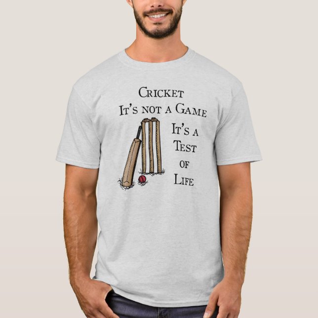 Crickettest, T-shirt med kricket (Framsida)