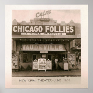 Crim teater, Vaudeville, Kilgore, TX 1931/32 Poster