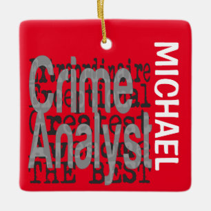Crime Analyst Extraordinaire ANPASSNINGSBAR Julgransprydnad Keramik