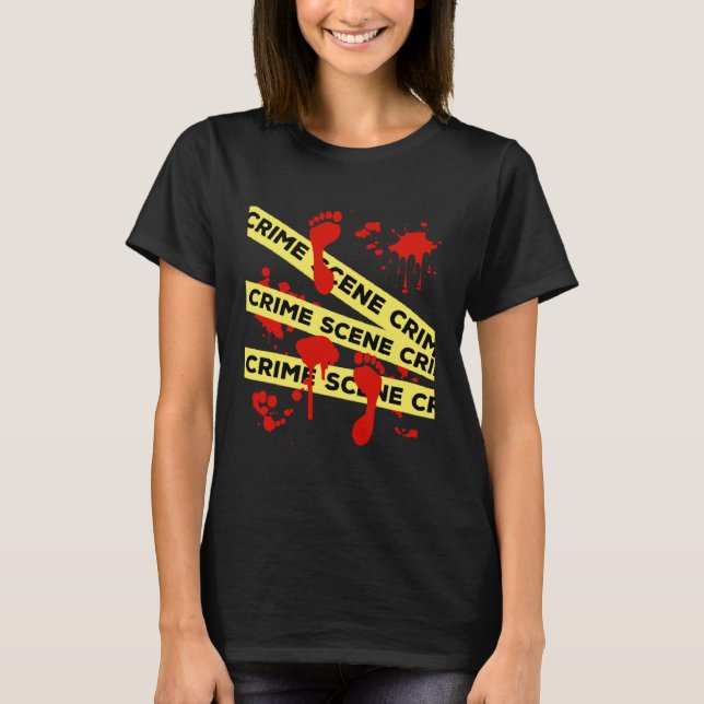 Crime Scene Investigation Tape T Shirt (Framsida)
