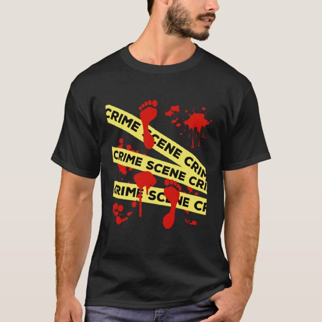 Crime Scene Investigation Tape T Shirt (Framsida)