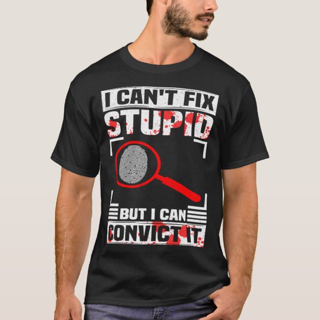 Crime Scene Investigator Forensics & Forensic Scie T Shirt (Framsida)