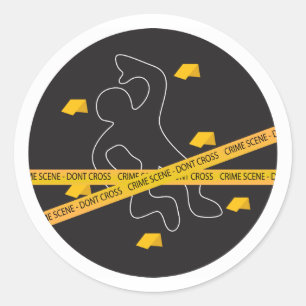 Crime Scene Runt Klistermärke