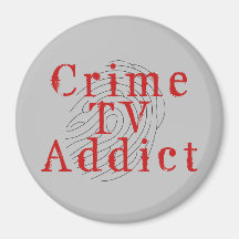 Crime TV Beroende Round Magnet
