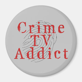 Crime TV Beroende Round Magnet