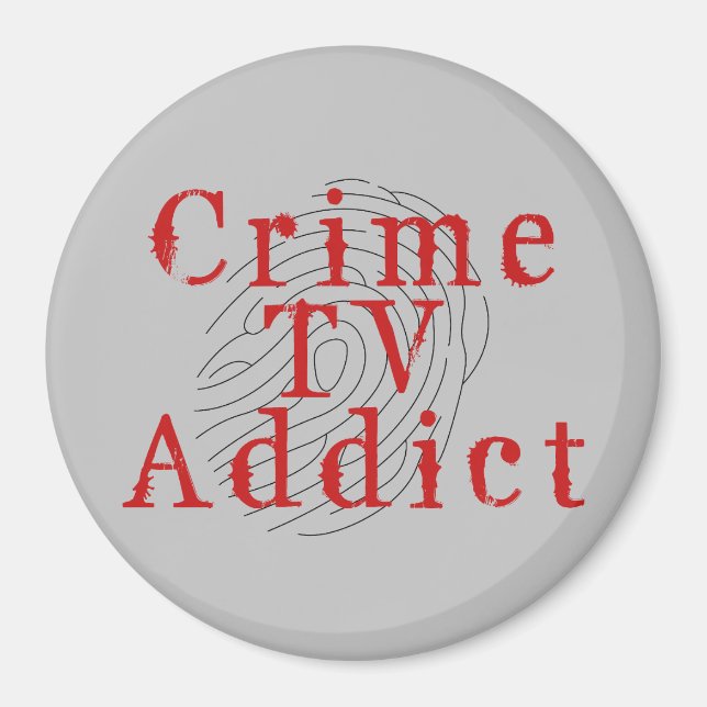 Crime TV Beroende Round Magnet (Framsidan)
