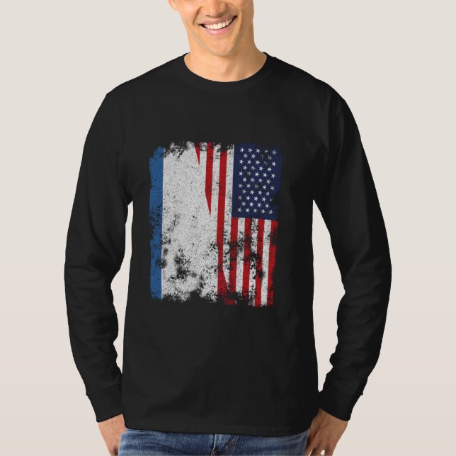 Crimea USA flagga Distress - halv amerikan T Shirt (Framsida)