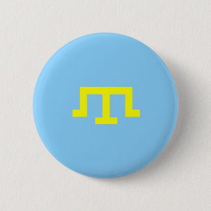 Crimean Tatar folk etnisk flagga Knapp