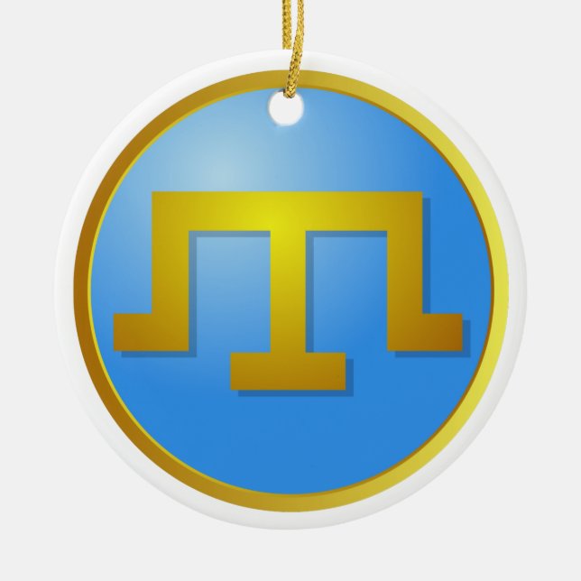 Crimean Tatars' Tamga Julgransprydnad Keramik (Framsidan)