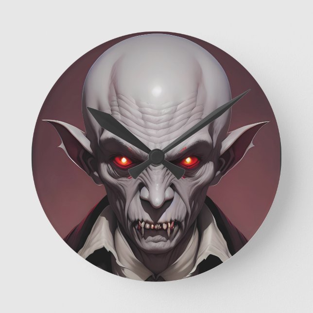 Crimewave Nosferatu Rund Klocka (Framsida)