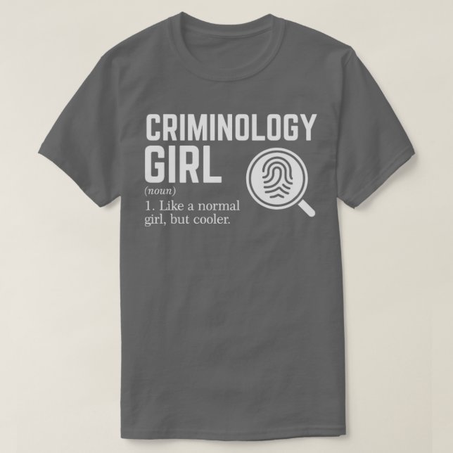 Criminology Girl2 T Shirt (Design framsida)