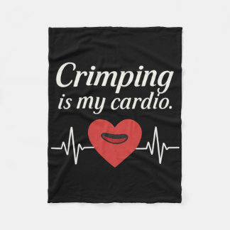 Crimping Is My Cardio Slim Italic Climbing Apparel Fleecefilt