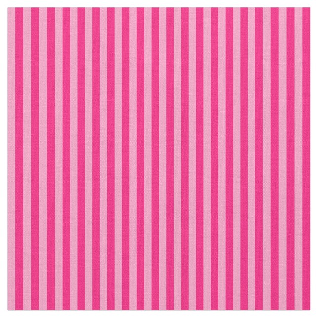 Crimson and Carnation Pink Stripes Tyg (Närbild)