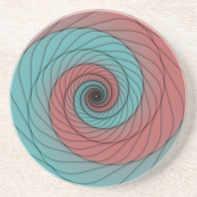 Crimson and Teal Vortex Underlägg (Framsidan)