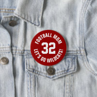 Crimson and White Football Mamma Jersey Number