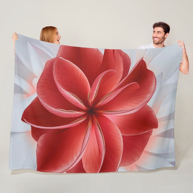 Crimson Azalea Fleece Blanket (På plats)