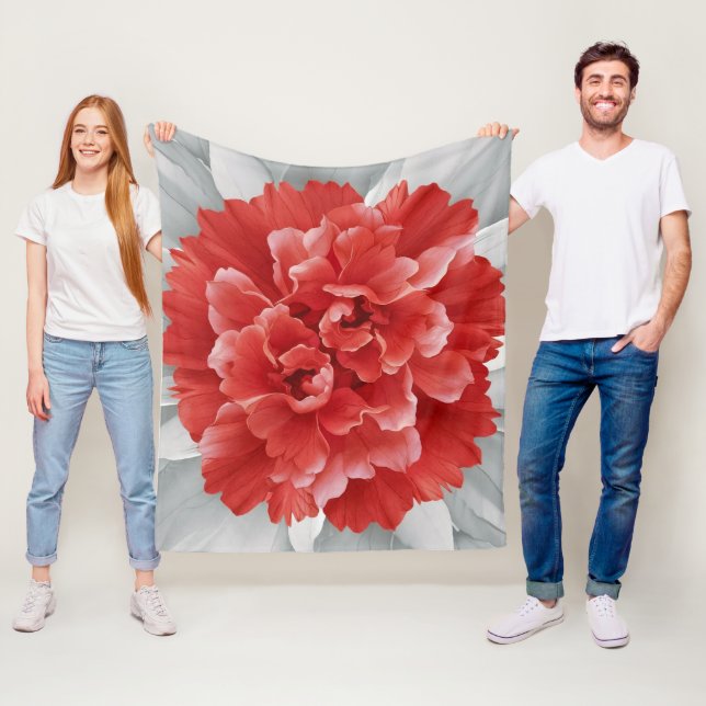 Crimson Azalea Fleece Blanket (På plats)