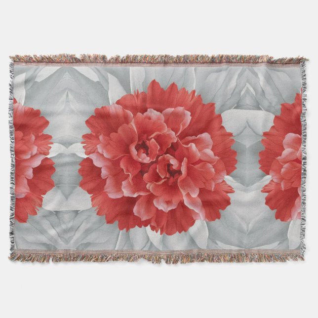 Crimson Azalea Fleece Blanket Filt (Framsidan)