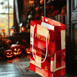 Crimson & Beige Harmony Geometric Contemporary Art