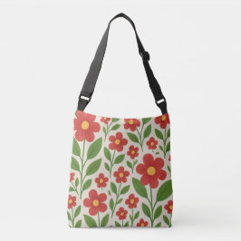 Crimson Bloom Garden Tote-väska Axelväska
