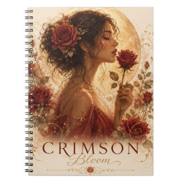 Crimson Bloom Premium anteckningsbok 