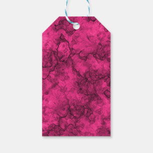 Crimson bright marble mönster presentetikett