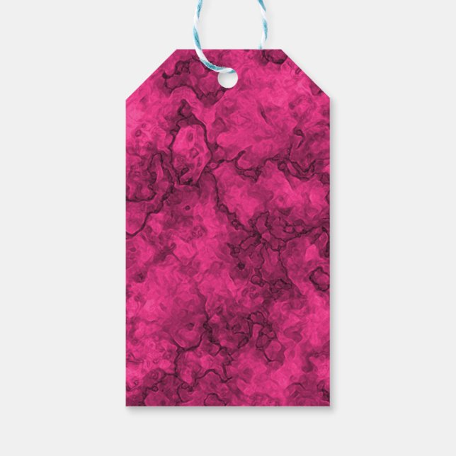 Crimson bright marble mönster presentetikett (Baksidan)