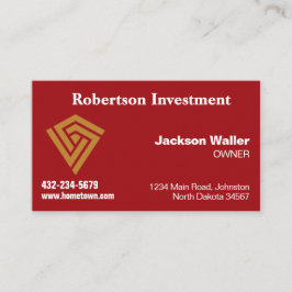 Crimson Calling Card for Any Business Visitkort