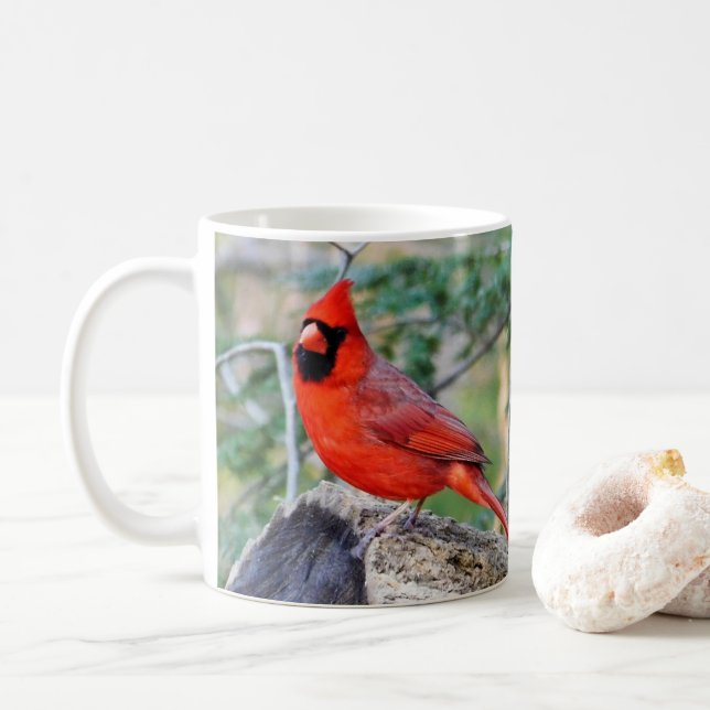 Crimson Cardinal Skogen Kaffemugg (Med munk)