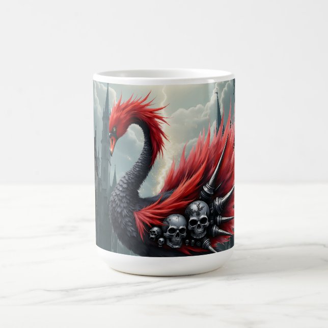 Crimson Cathedral Swan. Kaffemugg (Center)