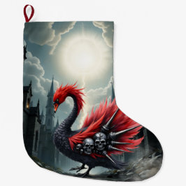 Crimson Cathedral Swan. Stor Julstrumpa