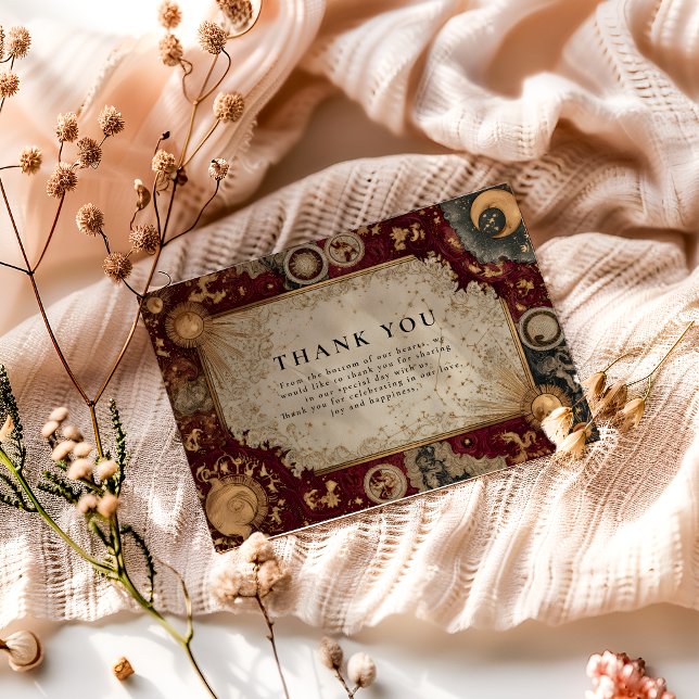 Crimson Celestial Baroque Wedding Tack Kort (Skapare uppladdad)