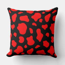 Crimson & Charcoal Spotted Decorative Pillow  Kudde