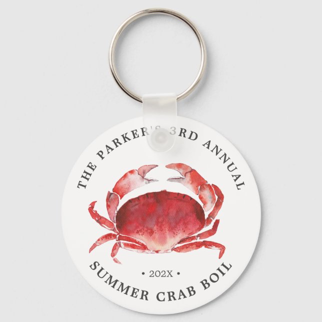 Crimson Crab | Crab Boil Event Nyckelring (Framsida)