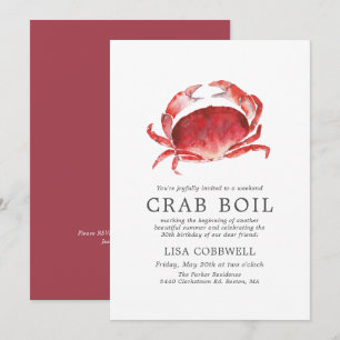 Crimson Crab Minsta antal höftdagskrubbskädda Inbjudningar