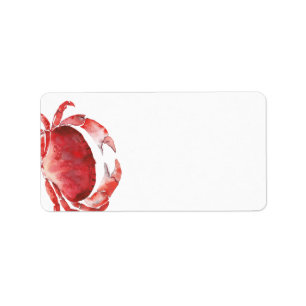 Crimson Crab ThLED Blank Adress Adressetikett