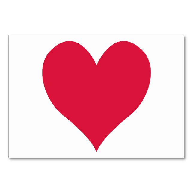 Crimson Cute Heart Bordsnummer (Framsidan)