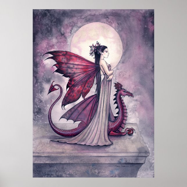 Crimson Dragon Fairy and Dragon Poster (Framsidan)