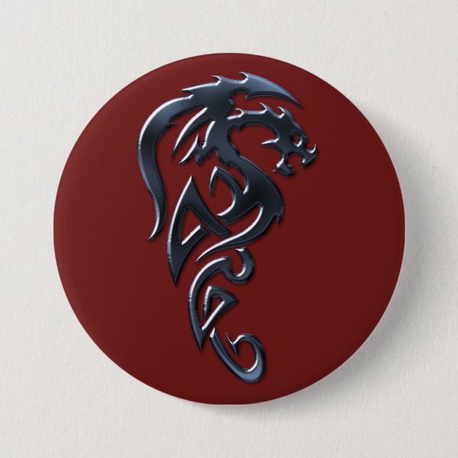 Crimson Dragon Rampant Button Knapp (Framsida)