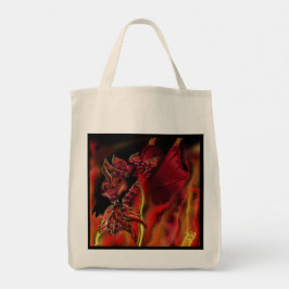 Crimson draon Tote Bag Tygkasse