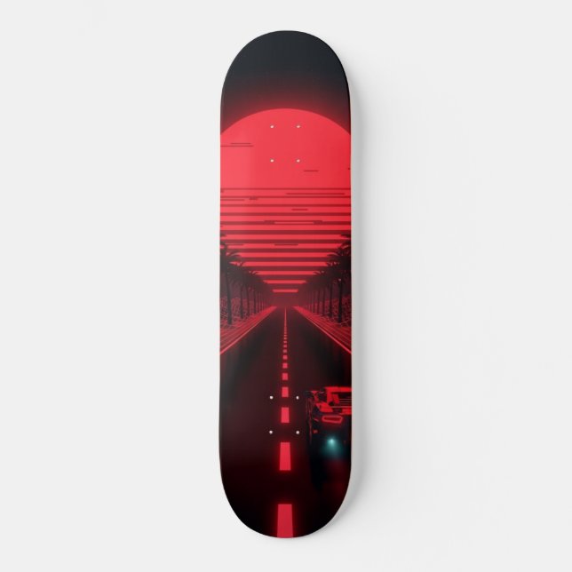 Crimson Drive Mini Skateboard Bräda 18,5 Cm (Framsida)