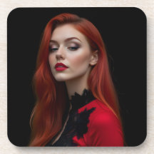 Crimson Elegance: A Gothic Porträtt
