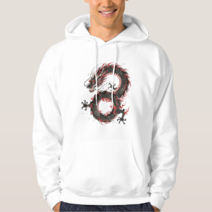 Crimson Ember Bläckdrake Hoodie